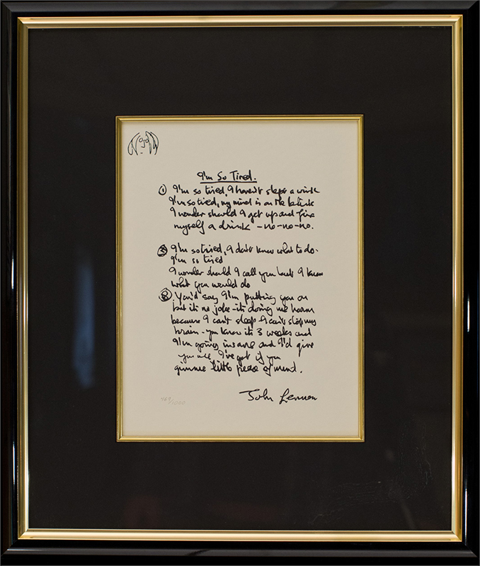 I'm So Tired by artist John Lennon